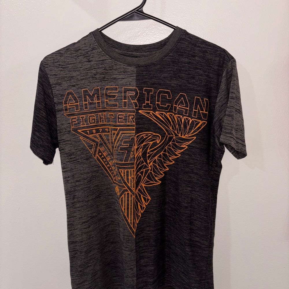American Fighter Charcoal and Orange Tee